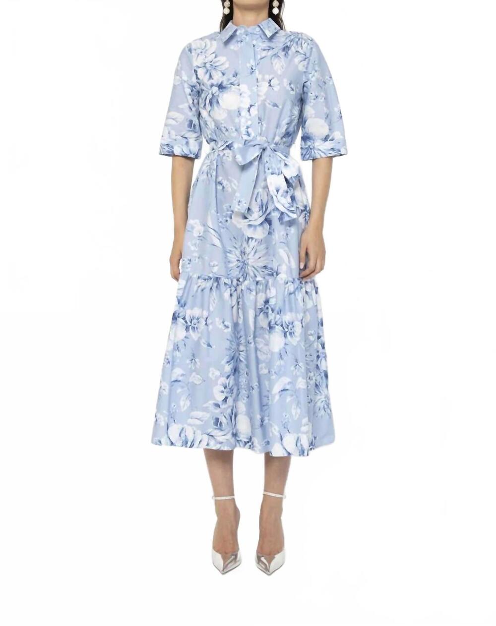 NEW LAVI zara dress in blue floral